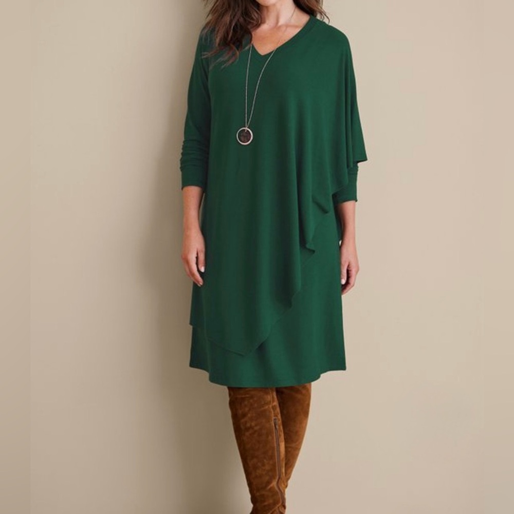 Soft Surroundings Marla Dress. Jewel Green. Size Medium. NWT.